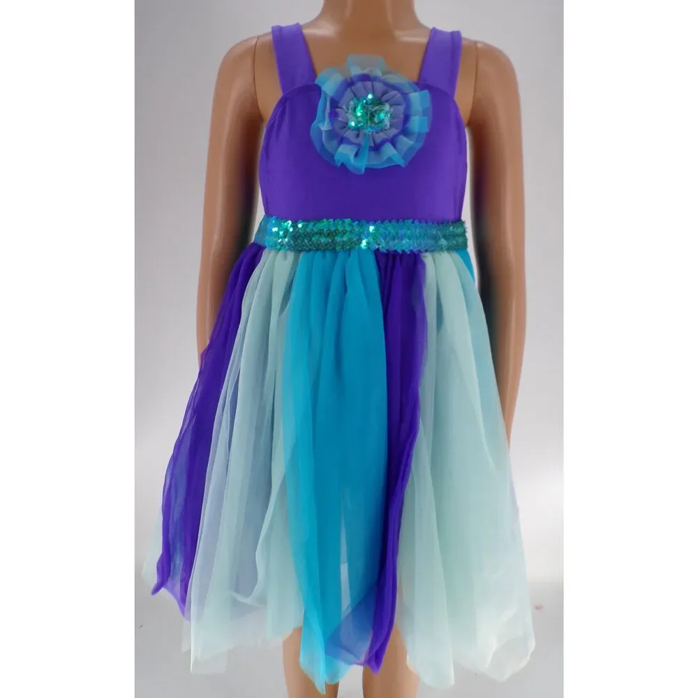 Pre-Owned Dance Costume Revolution 582 Small Child Turquoise Ballet
